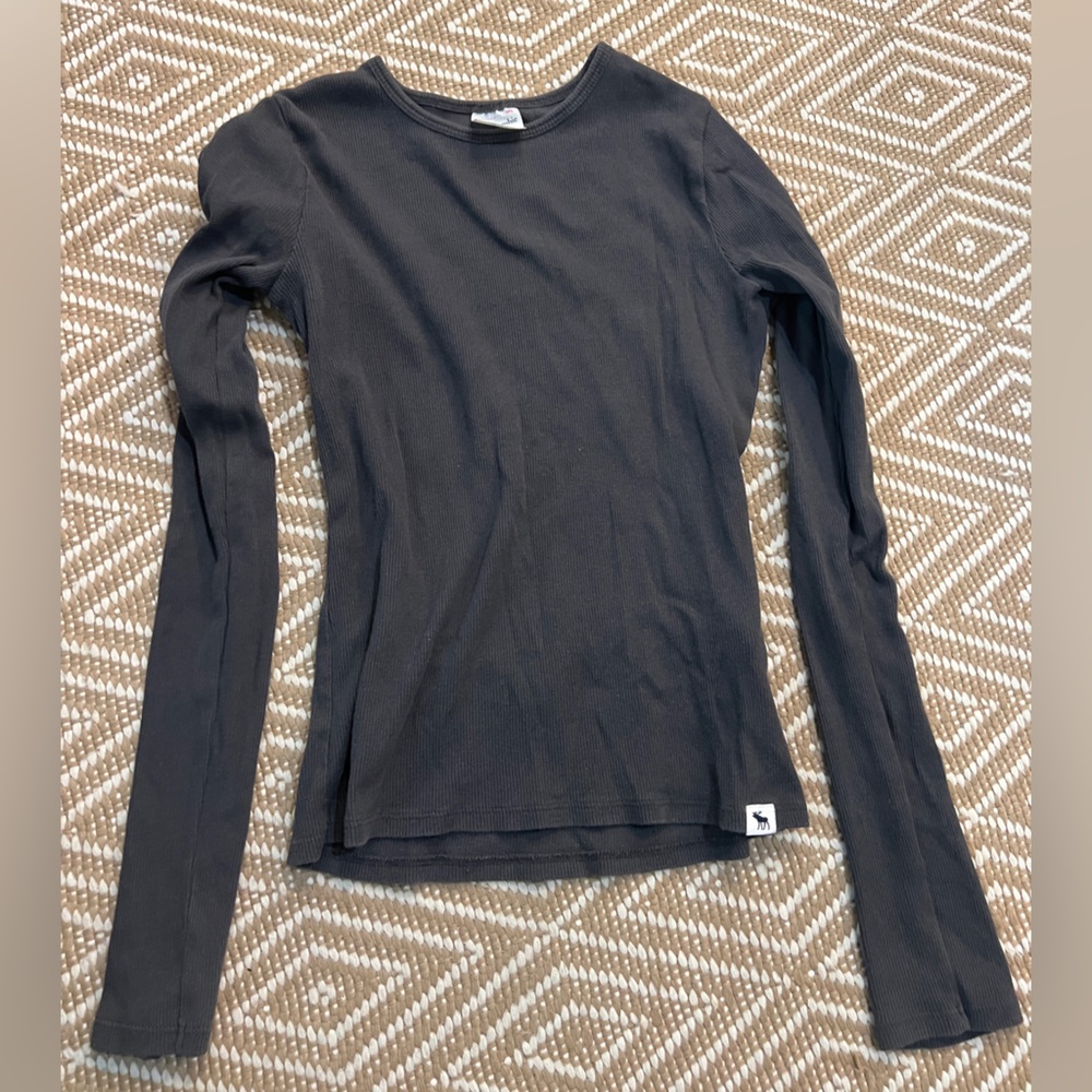 Abercrombie Kids Charcoal Ribbed Top